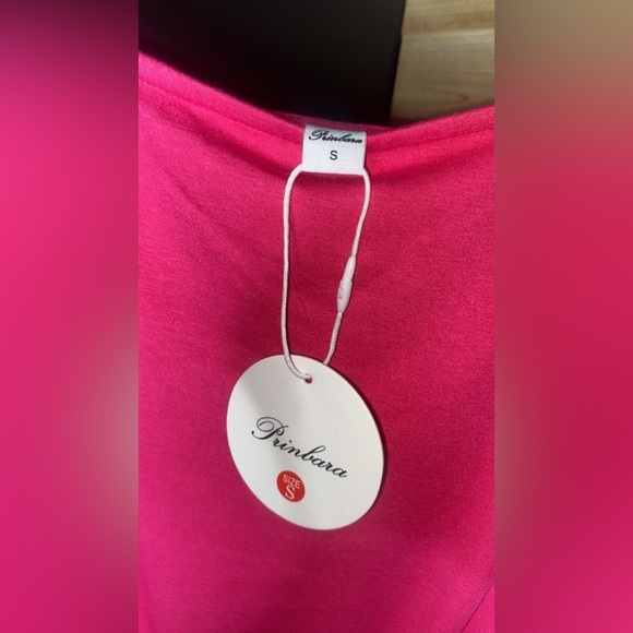 Prinbara Midi Slit Leg Dress Pinched Waist Size Small Formal Wedding Everyday - Picture 4 of 6